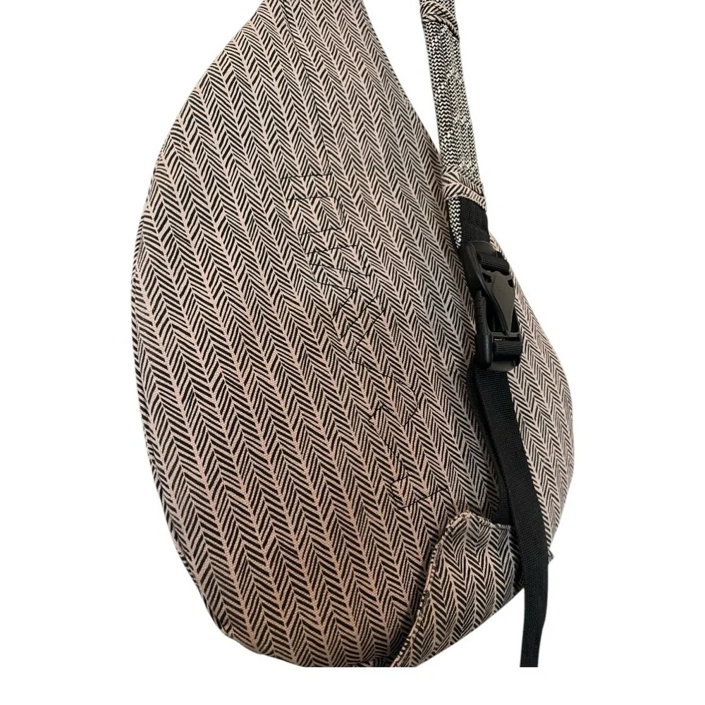 KAVU cotton rope geometric Aztec Black and Gray Sling Bag backpack